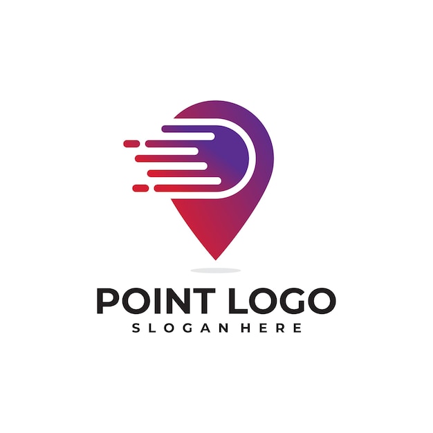 Punt tech logo vector ontwerpsjabloon