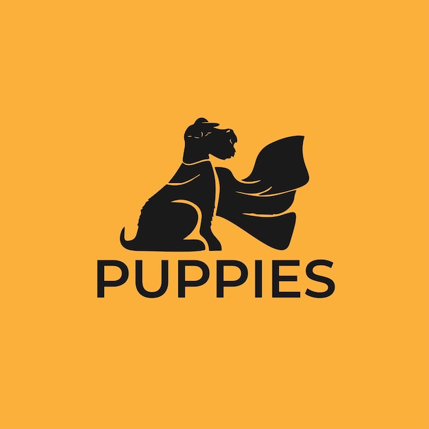 Puppies logo design template