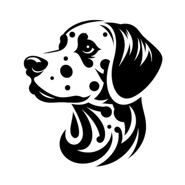 Vettore puppy chic monochrome dog logo ispirazione