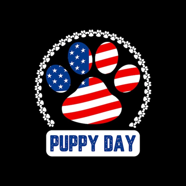 Puppy day t shirt design