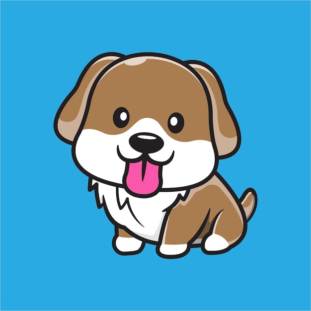 Vector puppy dog logo design