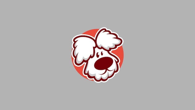 Шаблон векторного логотипа щенка