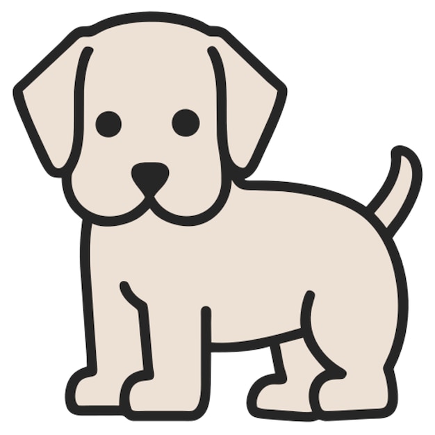 Vector puppy icon