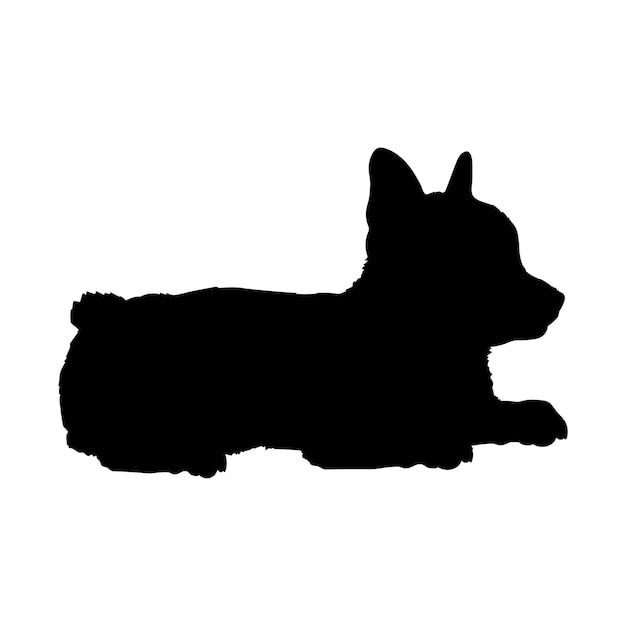 Puppy Puppy silhouette Baby hond silhouette Puppy Corgi ligt