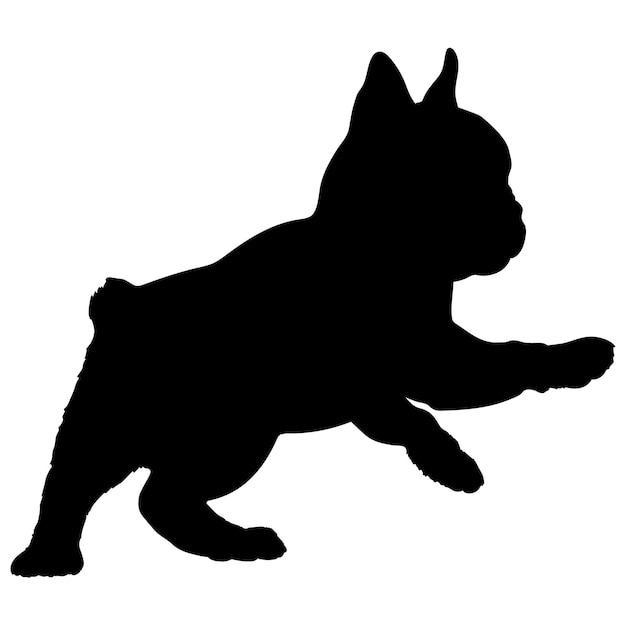 Puppy Puppy silhouette Baby hond silhouette Puppy Franse Bulldog springt