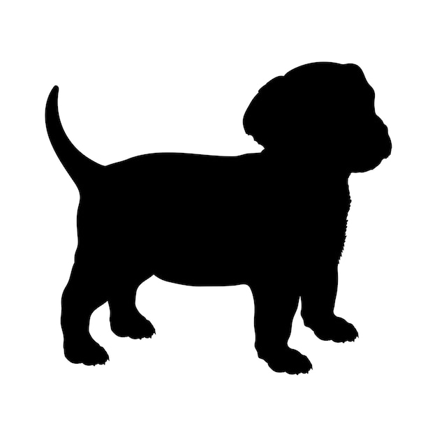 Puppy Puppy silhouette Baby hond silhouette Puppy Grote Zwitserse berg
