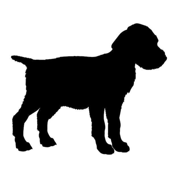 Puppy Puppy silhouette Baby hond silhouette Puppy Wirehaired Pointing Griffon