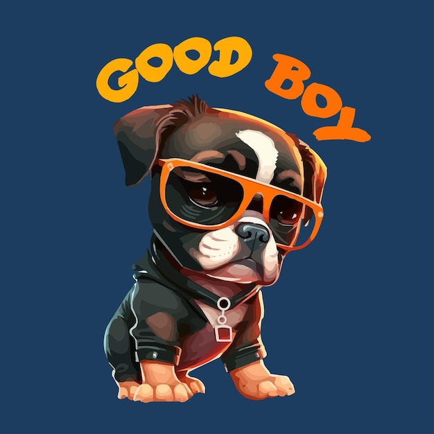 Puppy vector illustration for tshirt design