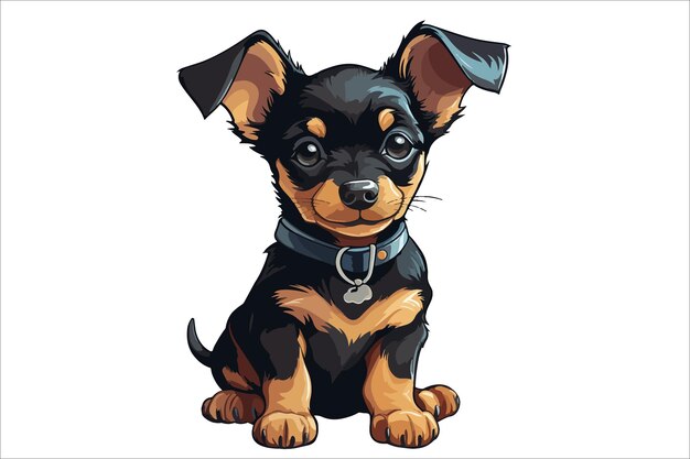 Vector puppy vectorillustratie voor t-shirtontwerpen