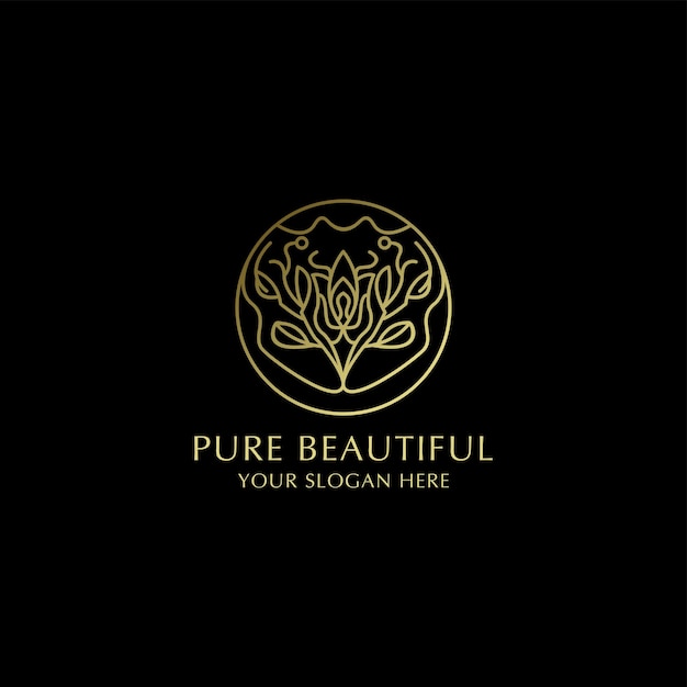 Pure beautiful logo icon vector image