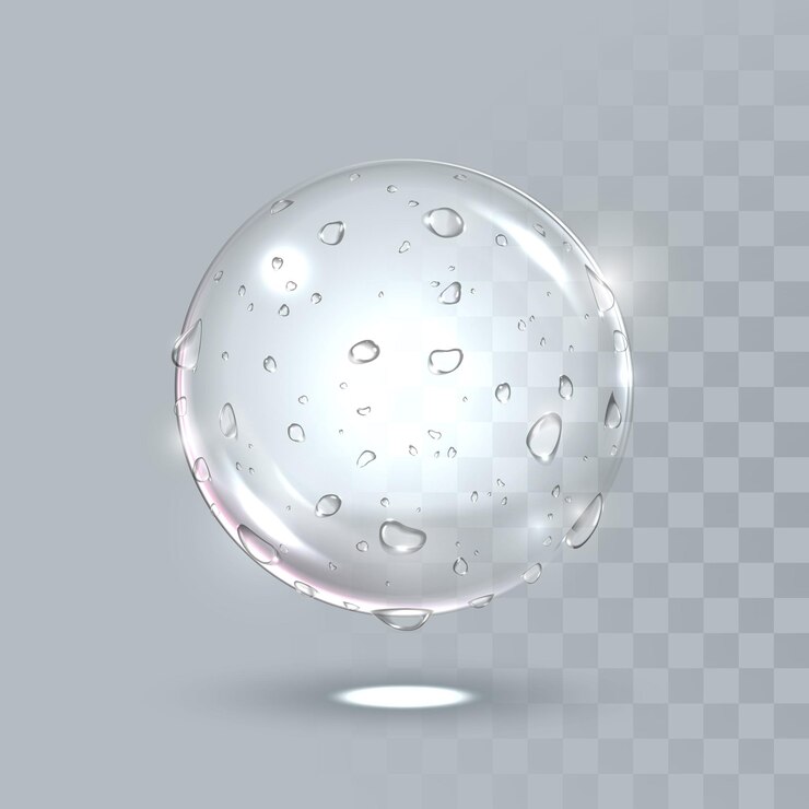 純粋な透明な水が表面に滴るベクトル現実的な水滴スプレー