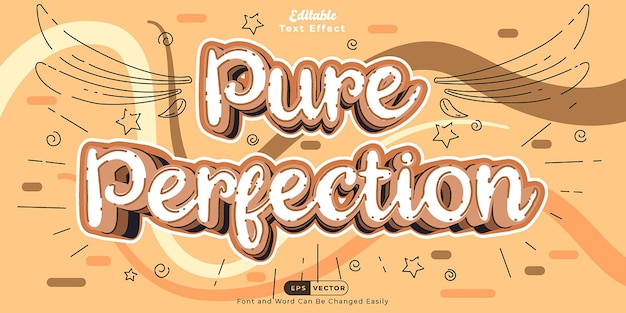 Pure Perfection Text Effect Illustration for Coffee Lovers