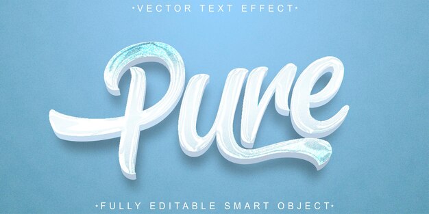 Pure Smooth Clean Vector Volledig bewerkbaar Smart Object Text Effect