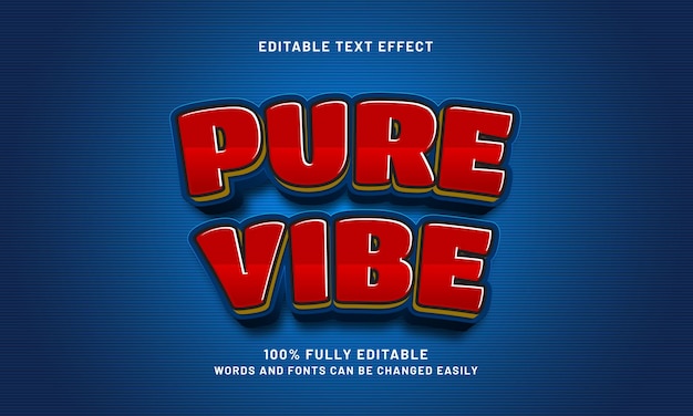 pure vibe editable text effect with a fresh and clean theme