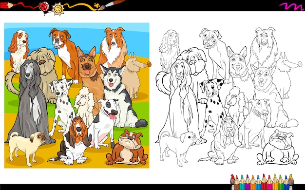 purebred dogs coloring book