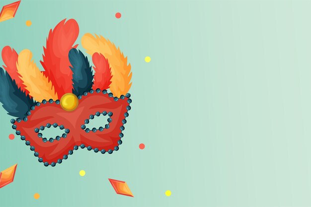 웹 디자인 응용 프로그램 벡터에 대한 돌과 색종이 배너 템플릿 푸림 유대인 카니발 축하 그림 개념 마스크