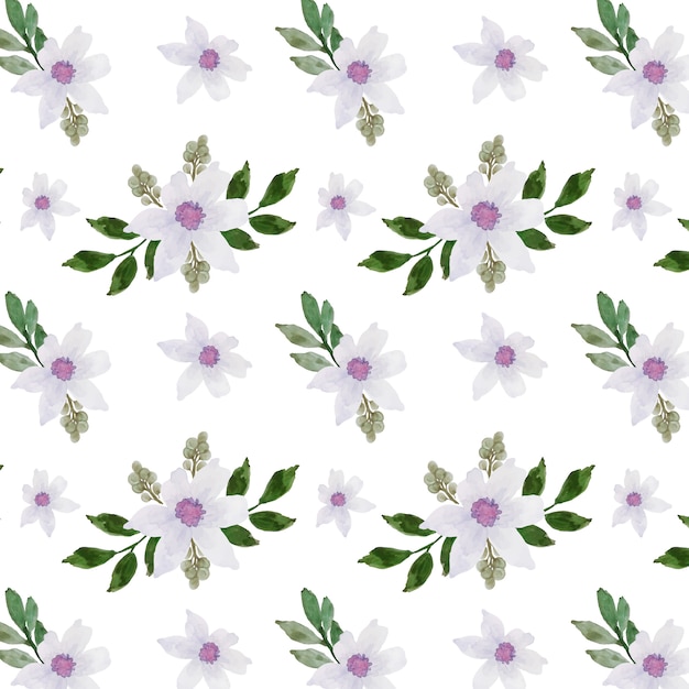 Vector purper bloem bloemen naadloos patroon