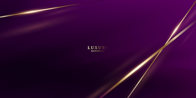 Purple abstract background with luxury golden elements vector illustration