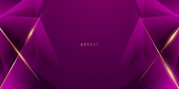 Purple abstract background with luxury golden elements vector illustration