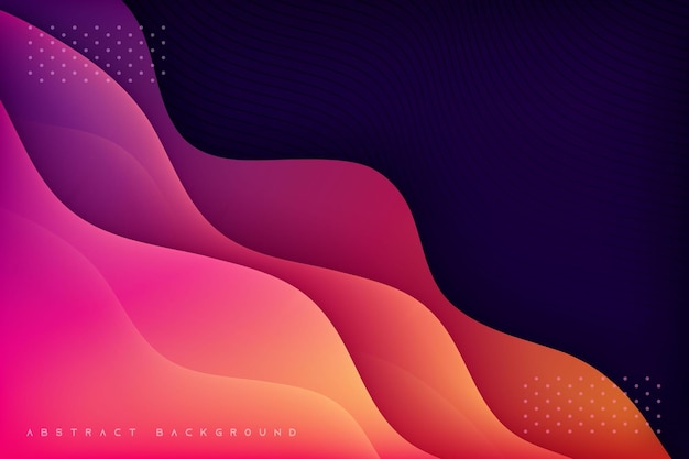 Vector purple abstract background with modern bright gradient wave shapes