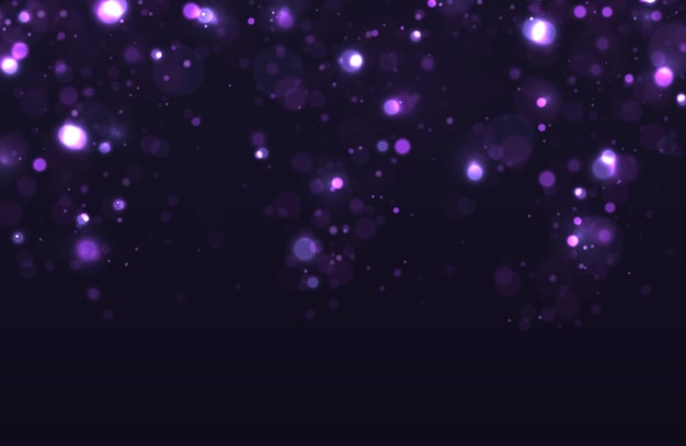 Vector purple abstract blurred backdrop with bokeh effect. christmas and new year holidays template.