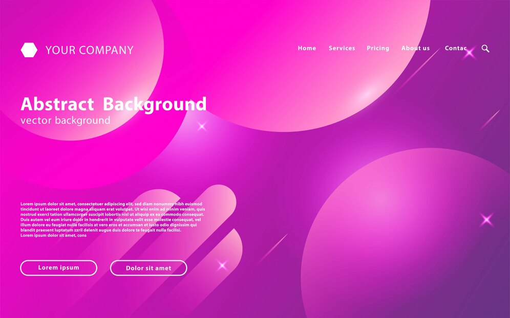 Premium Vector | Purple abstract landing page template