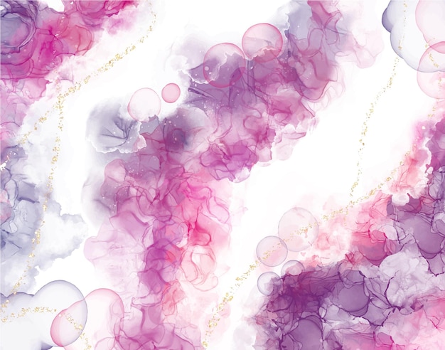 Purple alcohol ink abstract background