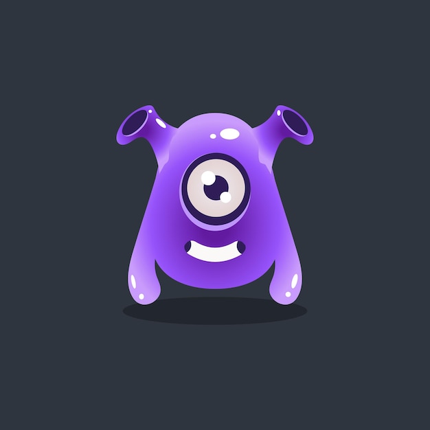 Purple alien with funnel ears