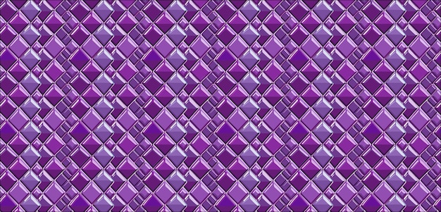 Вектор Фиолетовый фон алмазная форма полублестящая мозаичная плитка, расположенная в форме стены фиолетовая