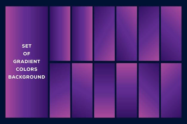 Vector purple background gradients set