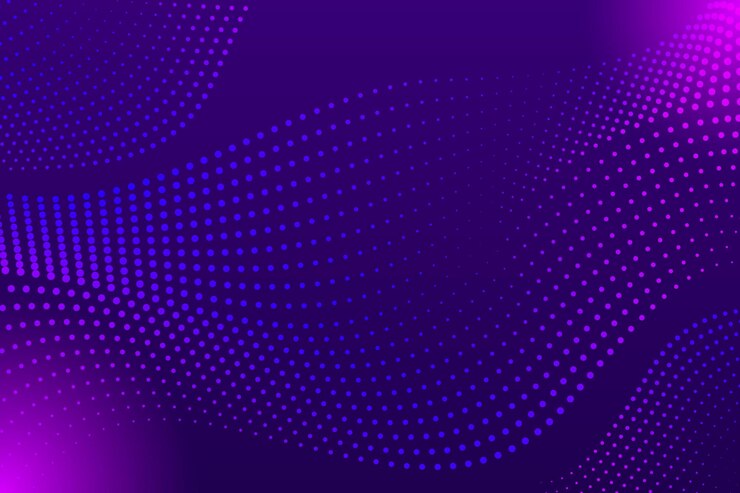 Vector a purple background with dots and dots in the middle