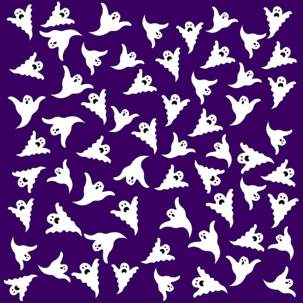 Purple background with ghosts special halloween