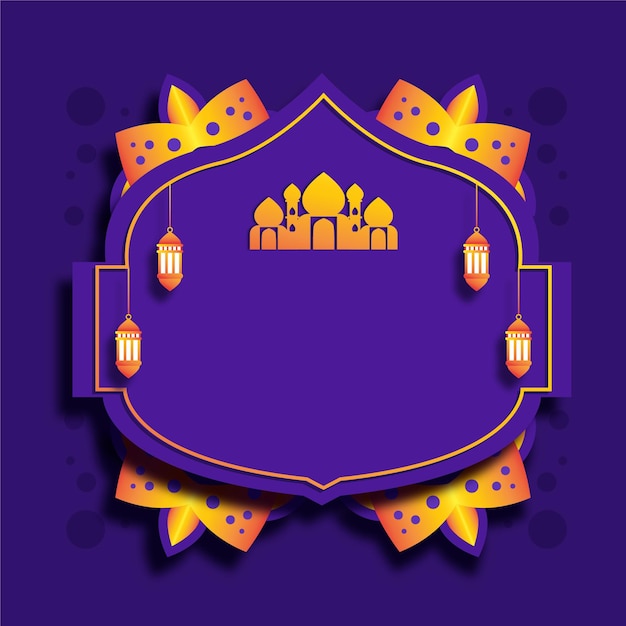 Purple Badge to make Islamic greetings