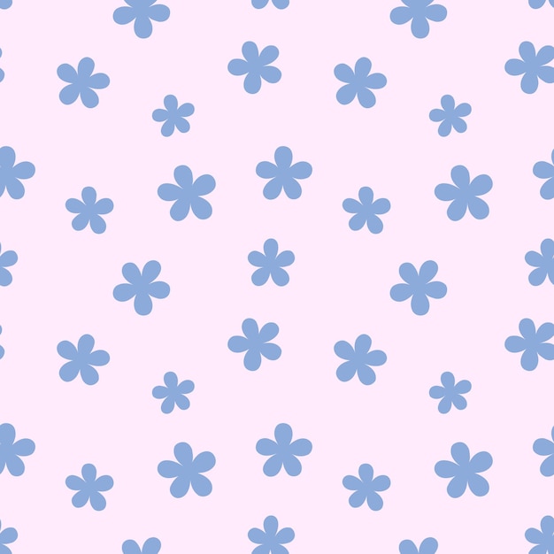 Purple and blue floral vector pattern seamless repeat