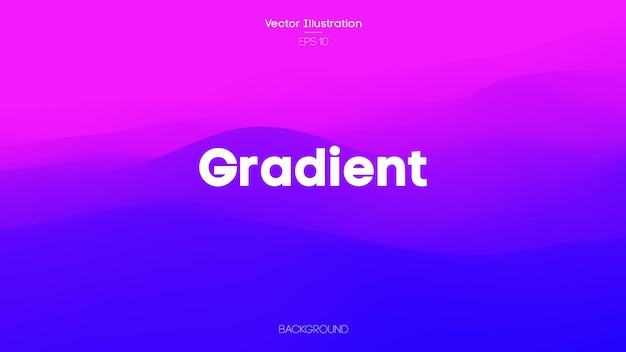 Purple blue gradient wave. Neon gradient graphic color background. Vector illustration,