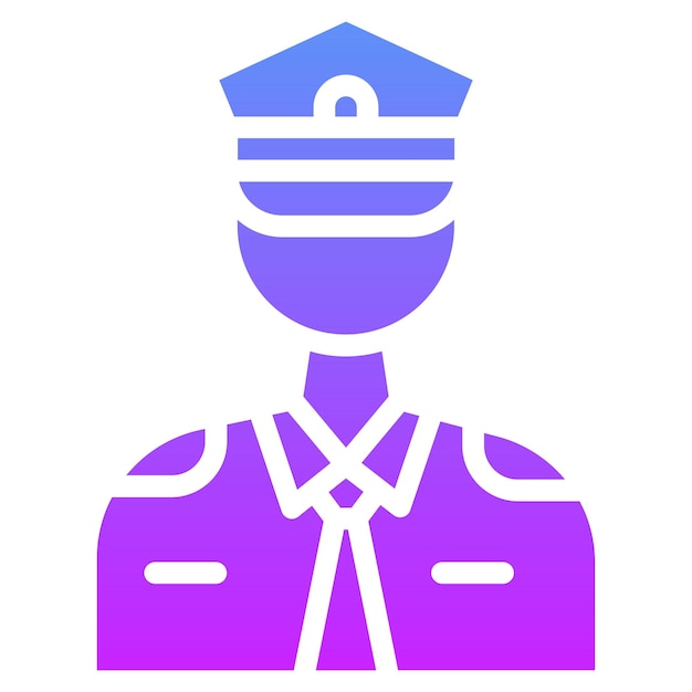 Vector a purple and blue logo with a person wearing a hat with the word  u s  on it