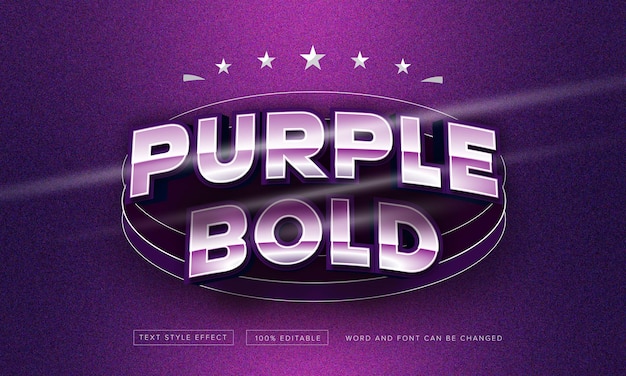 Purple Bold text effect