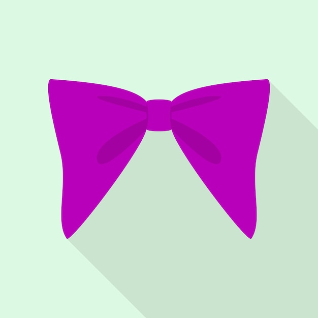 Vector purple bow icon flat illustration of purple bow vector icon for web design