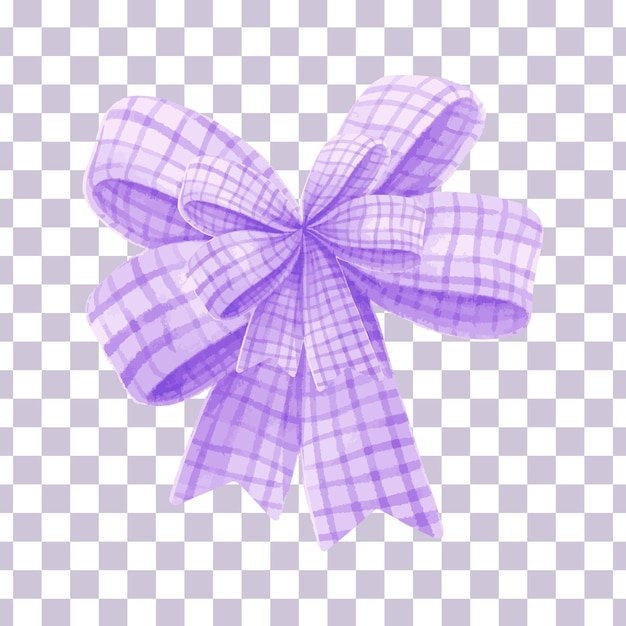 Purple bow on a transparent background