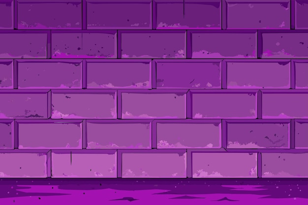 Vector purple brick wall background texture