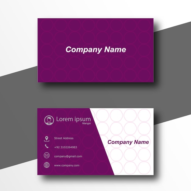 Purple business card