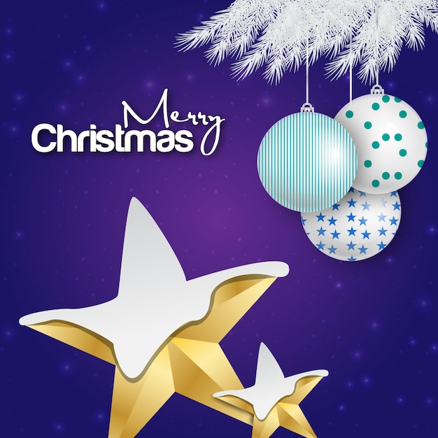 Purple Christmas Background Template