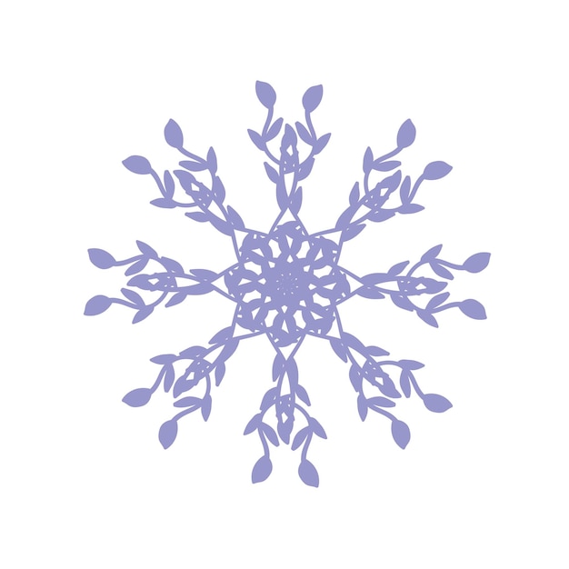 Vector purple christmas snowflake