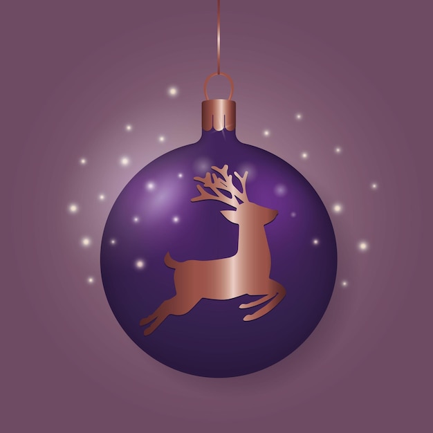 Purple Christmas tree decoration