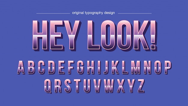 Purple chrome bold typography