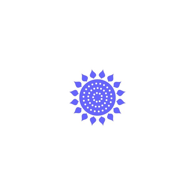 Mandala a cerchio viola arrotondata