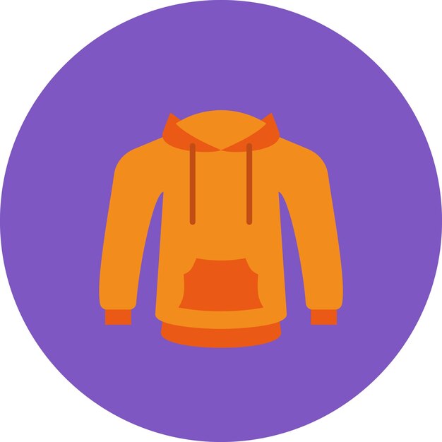 a purple circle with a jacket on it that says  t - shirt