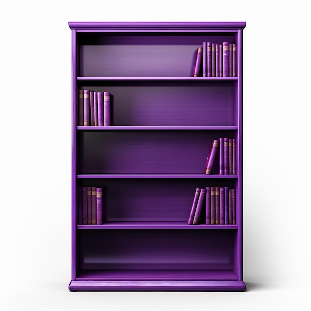 Vector purple color bookshelf gradient vector white background i