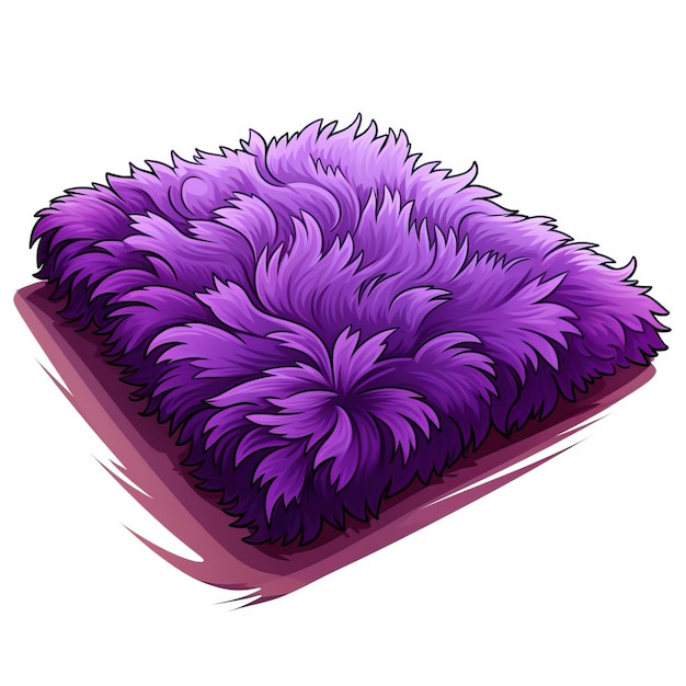 Vector purple color carpet cartoon vector white background isola