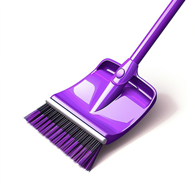 Purple color dustpan isometric vector white background is